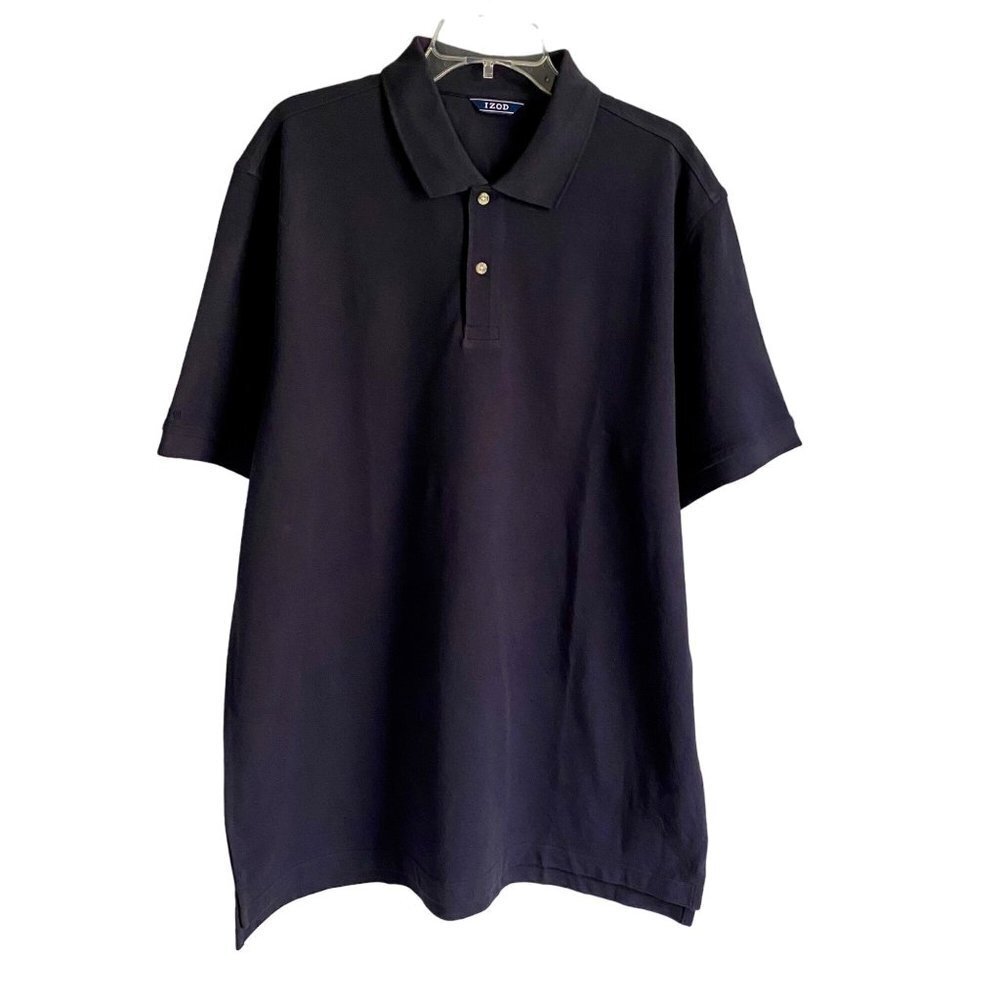 Izod Navy Blue Cotton Polo Shirt Men's Size XL